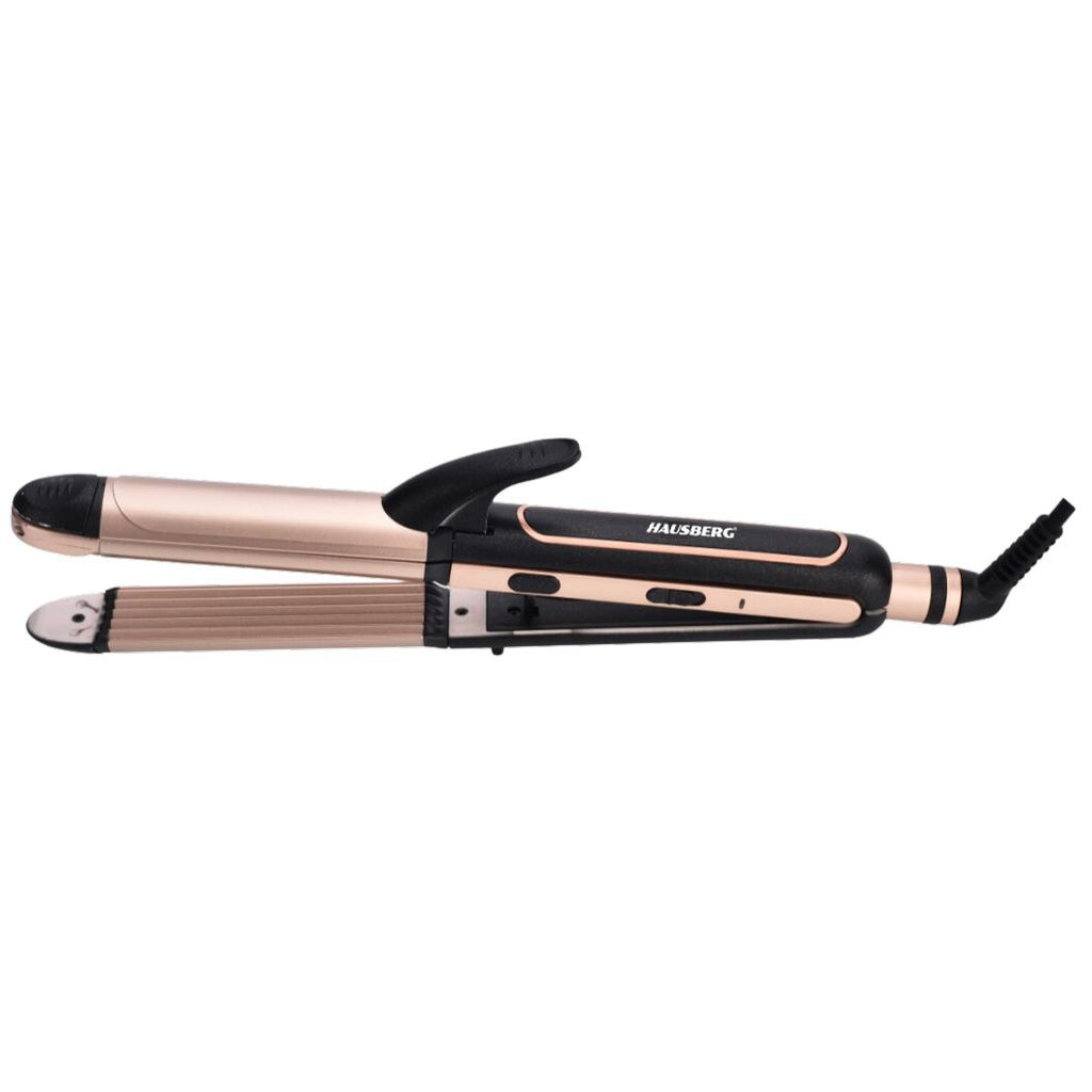 Aparat Coafat 3in1 HAUSBERG HB-208NG, Indreptare + Ondulare + Styling, 180-200°C, Incalzire PTC, 45W