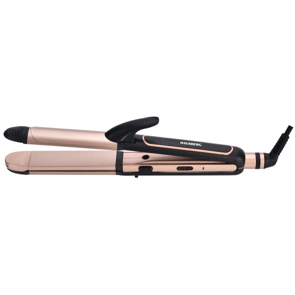 Aparat Coafat 3in1 HAUSBERG HB-208NG, Indreptare + Ondulare + Styling, 180-200°C, Incalzire PTC, 45W