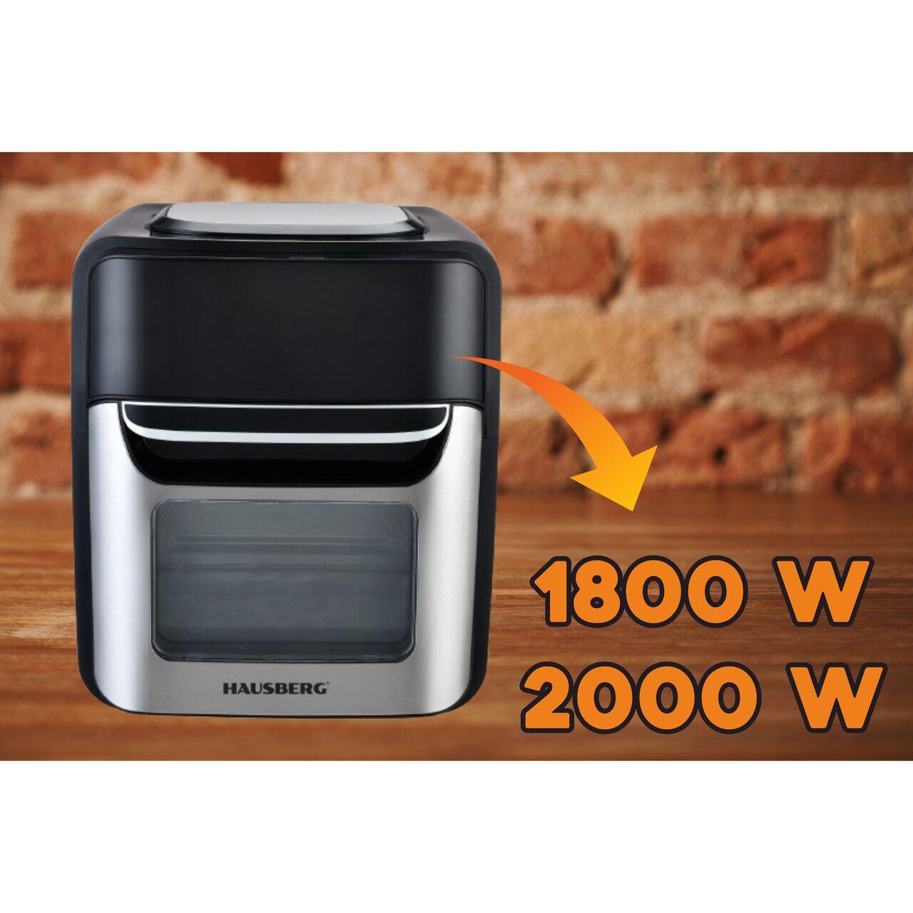 Friteuza fara ulei-Cuptor cu aer cald, Air Fryer HAUSBERG HB-2370, 12 programe, capacitate 12L, putere 1800-2000W, reglare temperatura 80-200°C Imagine secundară a produsului