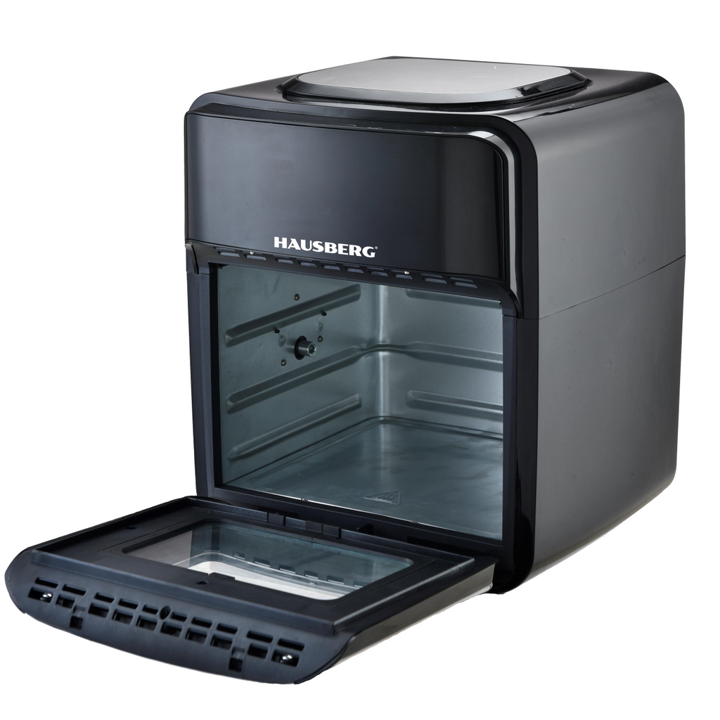 Friteuza fara ulei-Cuptor cu aer cald, Air Fryer HAUSBERG HB-2370, 12 programe, capacitate 12L, putere 1800-2000W, reglare temperatura 80-200°C