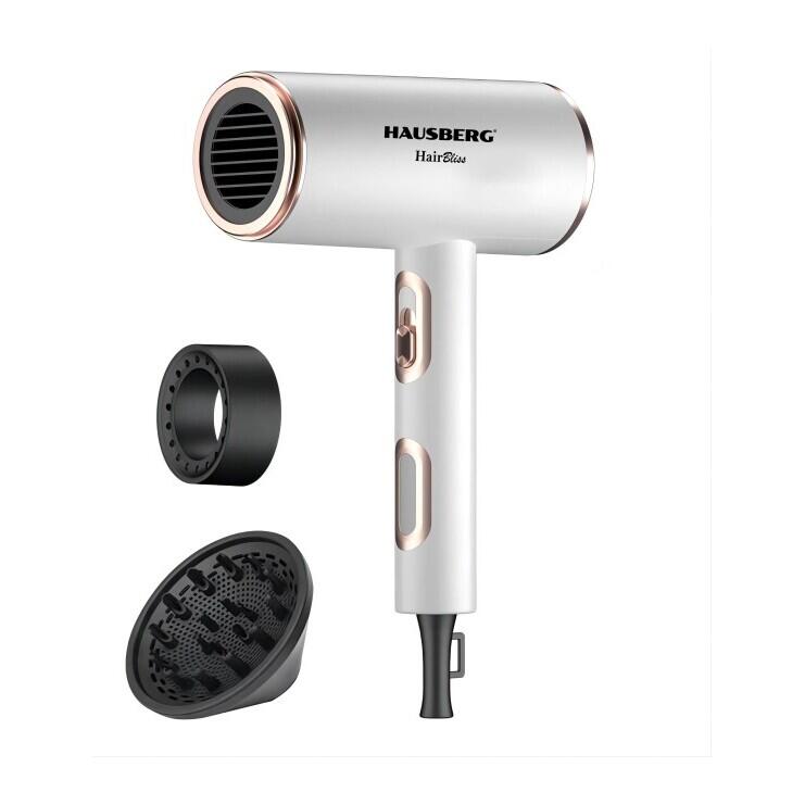 Uscator de par HAUSBERG HB-263AB, 2200W, 2 viteze, 3 trepte de incalzire, Alb Imagine secundară a produsului