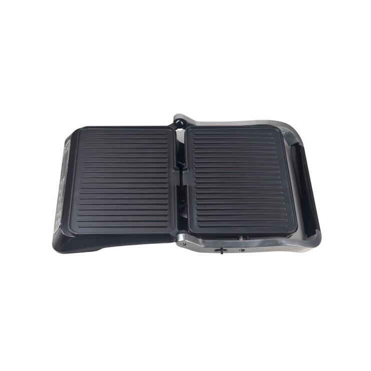 Sandwich maker & grill HAUSBERG HB-538IN, 1850-2200W, Termostat reglabil, Placi acoperite cu granit, Maner din aluminiu, Corp din Inox Imagine secundară a produsului
