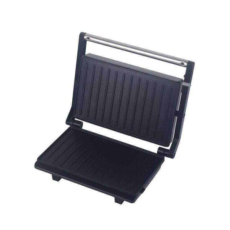 Sandwich maker & grill HAUSBERG HB-539IN, 1100-1300W, Termostat reglabil, Placi acoperite cu granit, Corp din Inox
