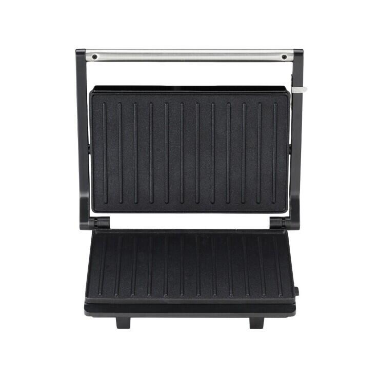 Sandwich maker & grill HAUSBERG HB-539IN, 1100-1300W, Termostat reglabil, Placi acoperite cu granit, Corp din Inox