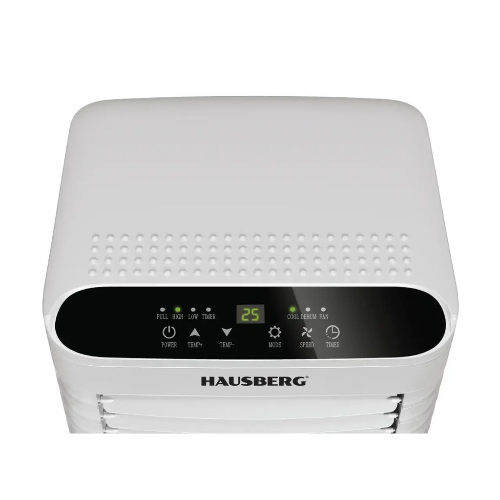 Aparat aer conditionat portabil Hausberg HB-5960AB, 9000 BTU, 1920W, 300 m3/h, LCD, alb