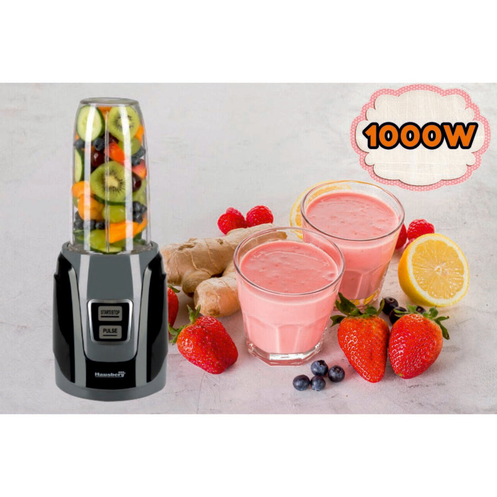 Blender Hausberg HB-7675NG Negru,Putere 1000W, Capacitate 1000ml, motor de cupru