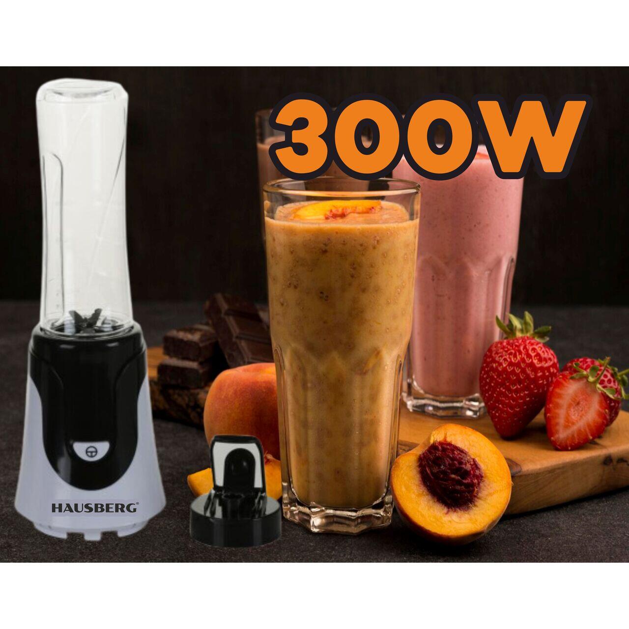 Blender Smoothie ,Hausberg HB-7676NG, Putere 300W, Capacitate 600ml, motor de cupru, Negru Imagine secundară a produsului