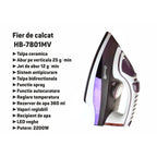 Fier de calcat Hausberg HB-7801MV, talpa ceramica, jet de abur 17g/min, abur pe verticala 25g/min, sistem antipicurare, sistem autocuratare, 2300W