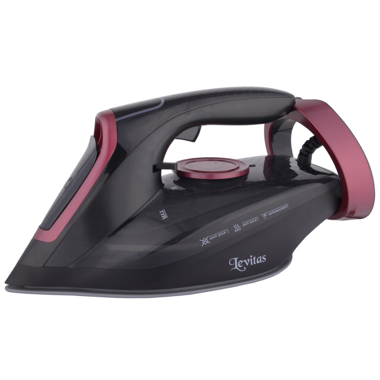 Fier de calcat cu abur Hausberg HB-7822MV, 2800W, Talpa ceramica, Abur vertical, Rezervor 300ml, Functie anticalcar, Oprire automata