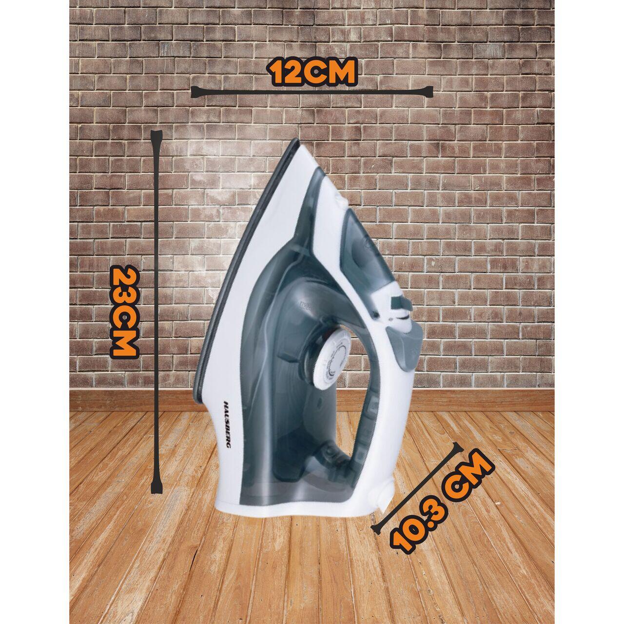 Fier de calcat Hausberg HB-7850GR, 1300W, talpa invelis ceramic, abur vertical, calcare uscata, autocuratare, pulverizare, rezervor 130ml, Gri Imagine secundară a produsului