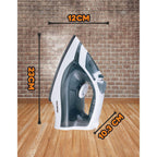 Fier de calcat Hausberg HB-7850GR, 1300W, talpa invelis ceramic, abur vertical, calcare uscata, autocuratare, pulverizare, rezervor 130ml, Gri