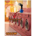 Fier de calcat vertical, Hausberg HB-7900NG, 1500-1700W, rezervor detasabil 220 ml, Negru/Albastru