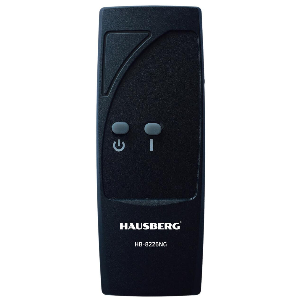 Semineu Electric de Birou HAUSBERG HB-8226NG, 1800 W, Efect de Flacără, Încălzire PTC, Sticlă Securizată, Telecomandă, Negru