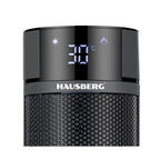 Semineu Electric Digital Tip Turn HAUSBERG HB-8228NG, 2000 W, Efect de Flacără, Protecție la Răsturnare, Termostat, Telecomandă, Negru