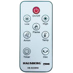 Semineu Electric Digital Tip Turn HAUSBERG HB-8228NG, 2000 W, Efect de Flacără, Protecție la Răsturnare, Termostat, Telecomandă, Negru