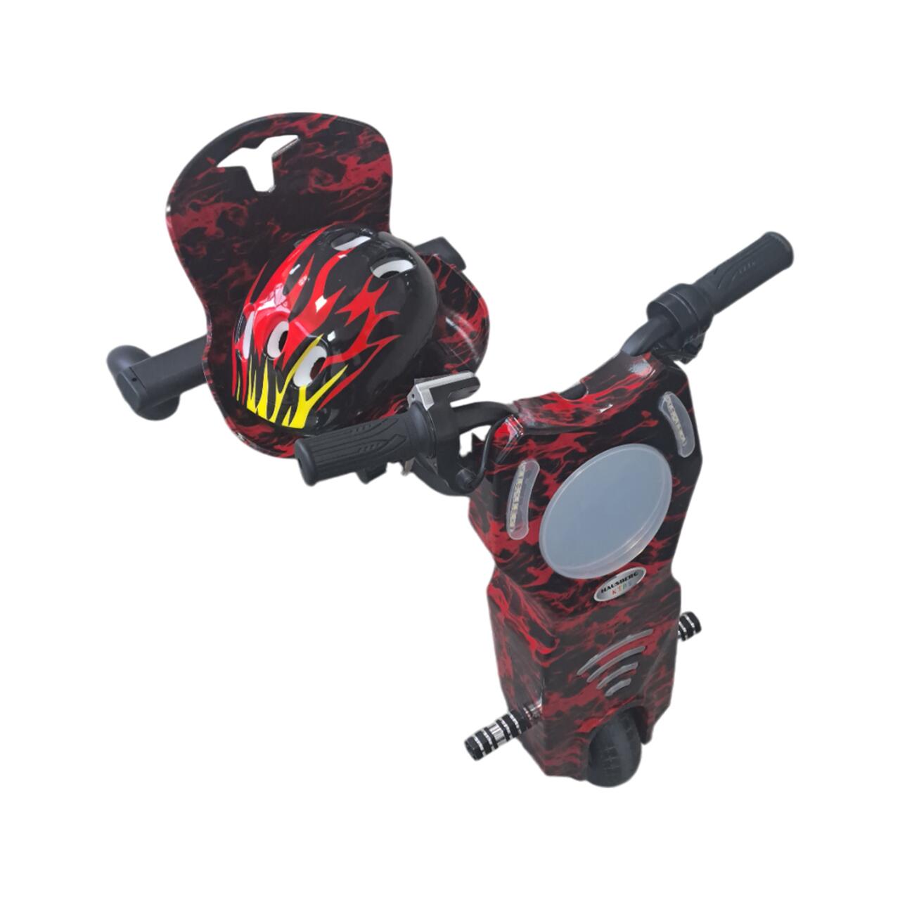 Tricicleta electrica drift pentru copii HAUSBERG HB-KD04RS,*Putere: motor 150-200W Bluetooth,  3 niveluri viteza, suspensie spate, autonomie 8-12 km, tip de incarcare 3h, accesorii