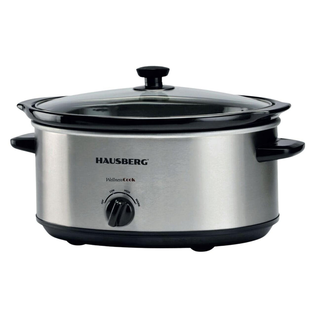 Oala electrica Hausberg HB-1301, Capac sticla termorezistenta ,Putere 200W, Capacitate 6.5L