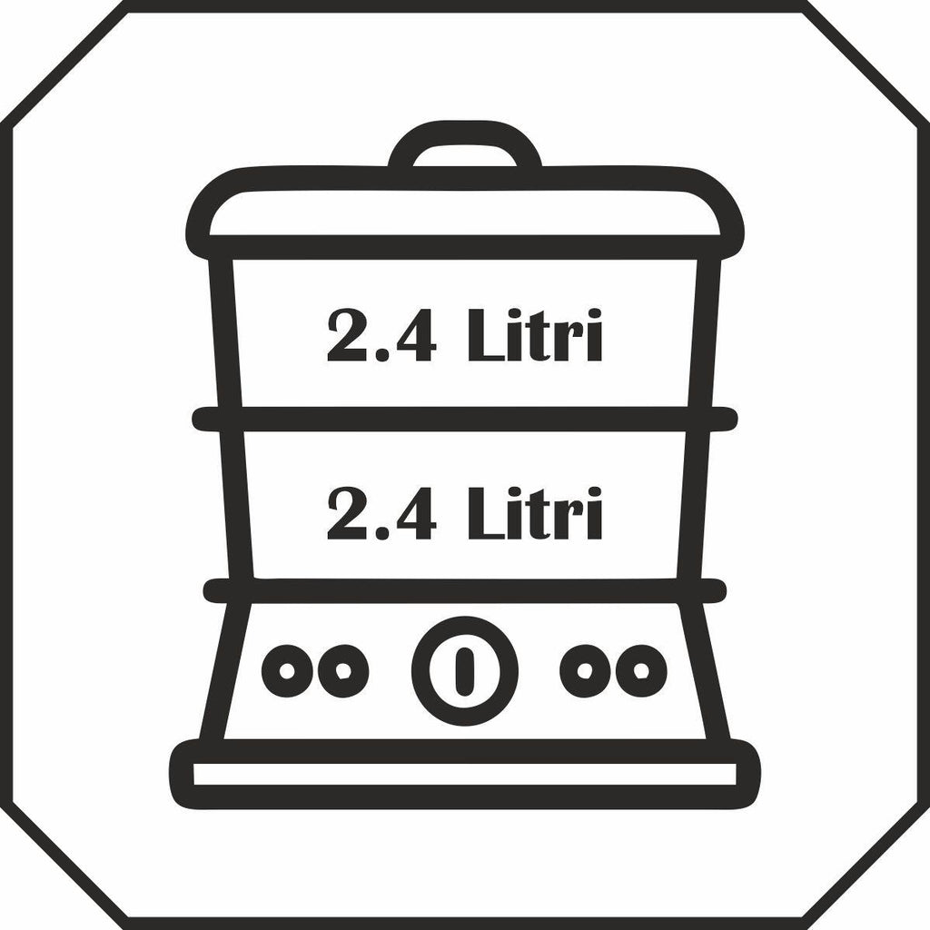 Aparat gatit cu aburi Hausberg HB-1350, 4.8L, 400W