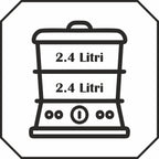 Aparat gatit cu aburi Hausberg HB-1350, 4.8L, 400W