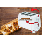 Prajitor de paine HAUSBERG HB-150AB, 750W, 7 setari, 2 felii, oprire automata, picioare anti-alunecare, Alb