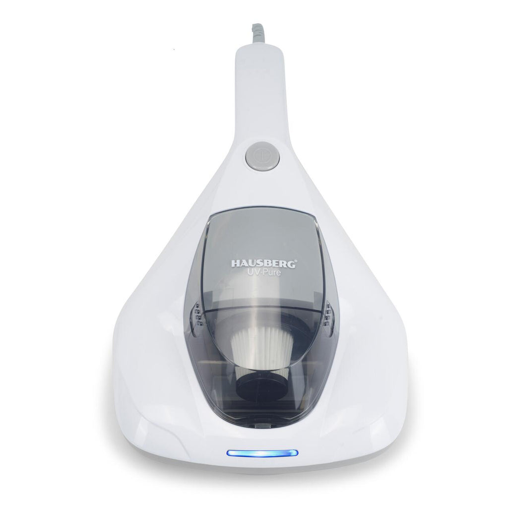Aspirator de mana cu UV si filtru HEPA HAUSBERG HB-2023AB, 500W, anti-acarieni, Alb