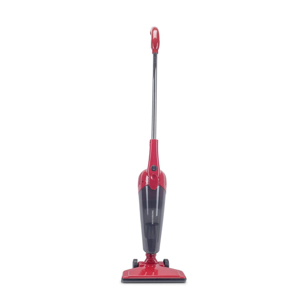 Aspirator vertical 2 in 1 HAUSBERG HB-2025RS, fara sac, aspirare uscata, filtru Hepa, 0.5 L, 600W, Rosu