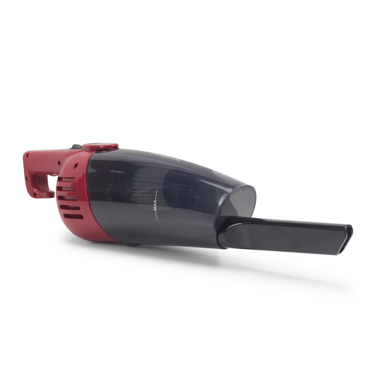 Aspirator vertical 2 in 1 HAUSBERG HB-2025RS, fara sac, aspirare uscata, filtru Hepa, 0.5 L, 600W, Rosu