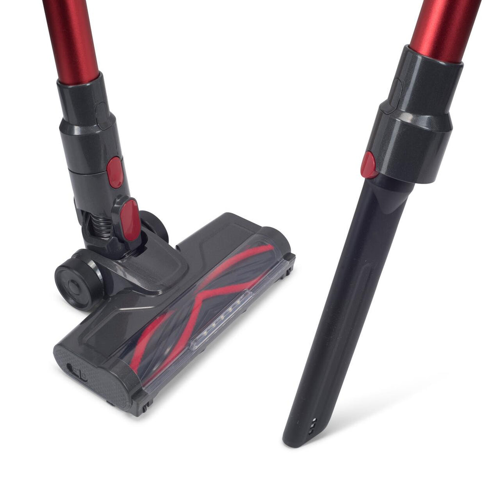 Aspirator vertical 2in1 HAUSBERG HB-2033GR, 900W, 0.7L, Rosu-Gri