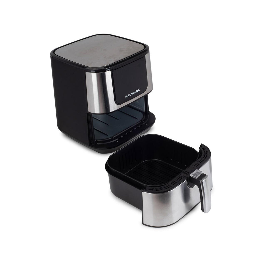 Friteuza Air Fryer Hausberg HB-2365, 1600-1800 W, 5.2 L, Timer, protectie supra-incalzire, maner rece, Display LCD
