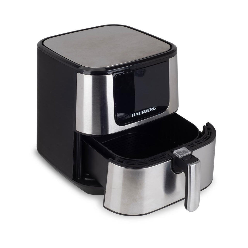 Friteuza Air Fryer Hausberg HB-2365, 1600-1800 W, 5.2 L, Timer, protectie supra-incalzire, maner rece, Display LCD