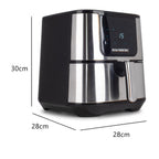 Friteuza Air Fryer Hausberg HB-2365, 1600-1800 W, 5.2 L, Timer, protectie supra-incalzire, maner rece, Display LCD