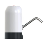 Dispozitiv electric reincarcabil de pompare apa, HAUSBERG HB-2605, din otel inoxidabil si plastic, pentru sticle PET de 10l, buton on/off, baterie incorporata, USB, alb/negru