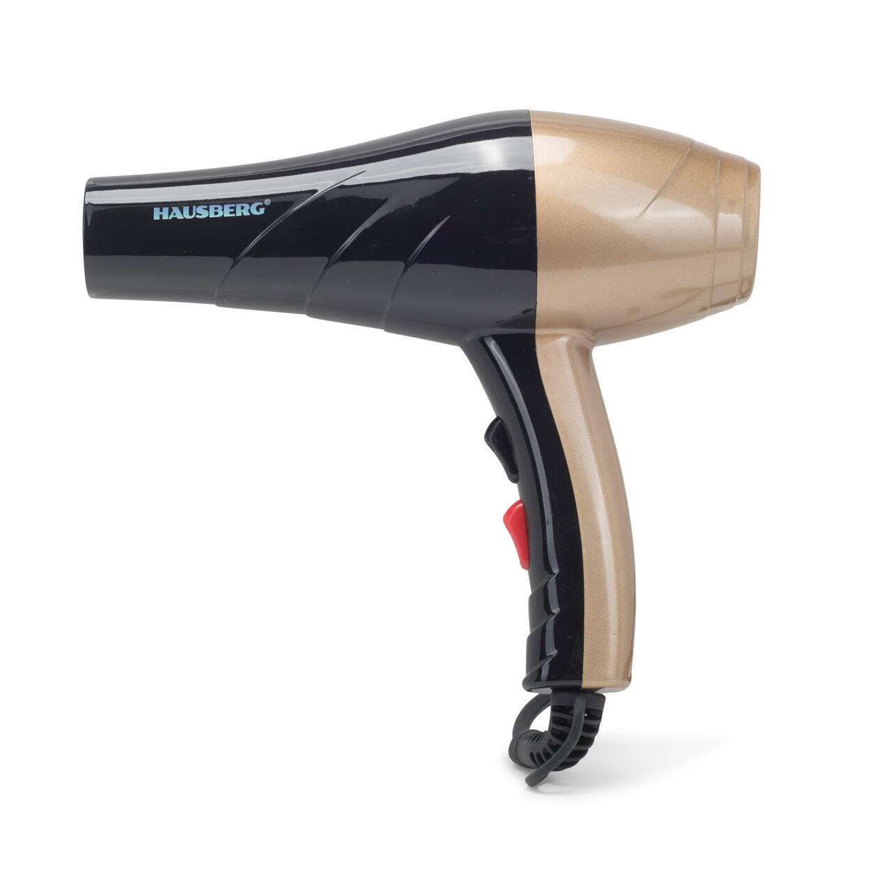 Uscator de par Hausberg HB-26GO, Putere 2000W, 2 trepte de viteza, Negru-Gold