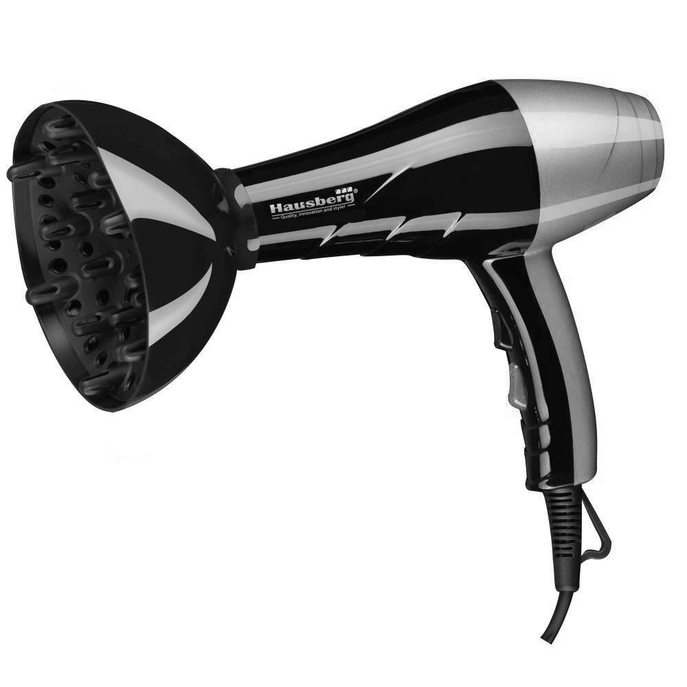 Uscator de par Hausberg HB-26GR, Putere 2000-2400W, 2 trepte de viteza, Negru-Gri