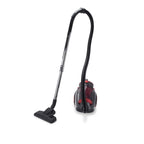 Aspirator fara sac Hausberg HB-2820RS, 2200 W, 4.5 litri, 85dB, filtru lavabil, sistem multi-ciclon, Negru/Rosu