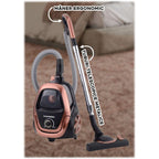 Aspirator fara sac HAUSBERG HB-2823AU, 1400-1800W, multiciclon, aspirare uscata, capacitate 2.5 litri, filtru HEPA, control viteza, derulator automat cablu, Auriu-Negru