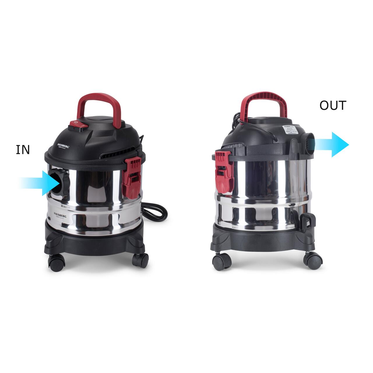 Aspirator cu sac HAUSBERG HB-2836IN, aspirare umeda si uscata, functie suflare, 15 litri, 2000 W