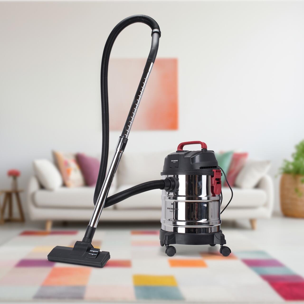 Aspirator cu sac HAUSBERG HB-2837IN, aspirare umeda si uscata, functie suflare, 20 litri, 2000 W