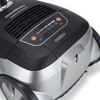 Aspirator Profesional cu sac Hausberg HB-2875NG, 2400 W, Nivel de zgomot 70dB, Capacitate 4L, Filtru De Aer Hepa Cu 5 Nivele, Lungime Cablu 5 M, Display Led, Furtun Rezistent, Negru/argintiu
