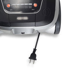 Aspirator Profesional cu sac Hausberg HB-2875NG, 2400 W, Nivel de zgomot 70dB, Capacitate 4L, Filtru De Aer Hepa Cu 5 Nivele, Lungime Cablu 5 M, Display Led, Furtun Rezistent, Negru/argintiu
