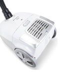 Aspirator cu sac HAUSBERG HB-2877AB, aspirare uscata, 4 litri, 1400 - 1800 W, protectie motor, sistem de rulare a cablului, Alb-Gri