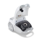 Aspirator cu sac HAUSBERG HB-2877AB, aspirare uscata, 4 litri, 1400 - 1800 W, protectie motor, sistem de rulare a cablului, Alb-Gri