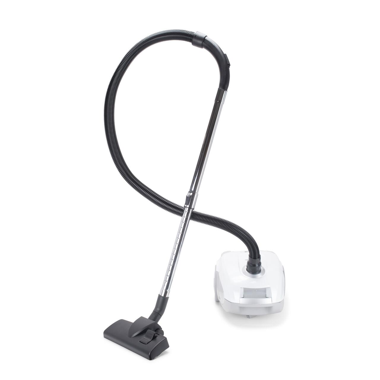 Aspirator cu sac HAUSBERG HB-2877AB, aspirare uscata, 4 litri, 1400 - 1800 W, protectie motor, sistem de rulare a cablului, Alb-Gri