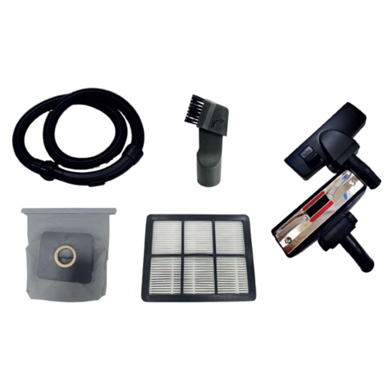 Aspirator cu sac HAUSBERG HB-2877AB, aspirare uscata, 4 litri, 1400 - 1800 W, protectie motor, sistem de rulare a cablului, Alb-Gri