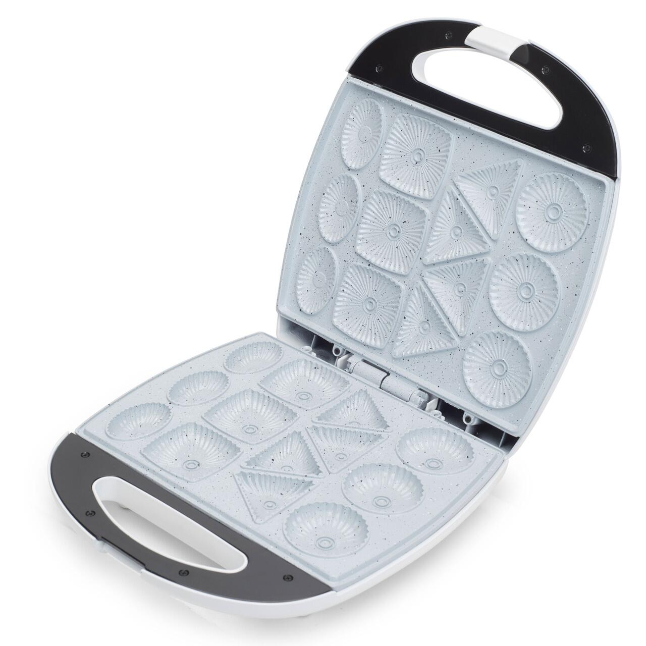 Aparat pentru biscuiti Hausberg HB-3563AB, 1100 W - 1300 W, argintiu/ALB