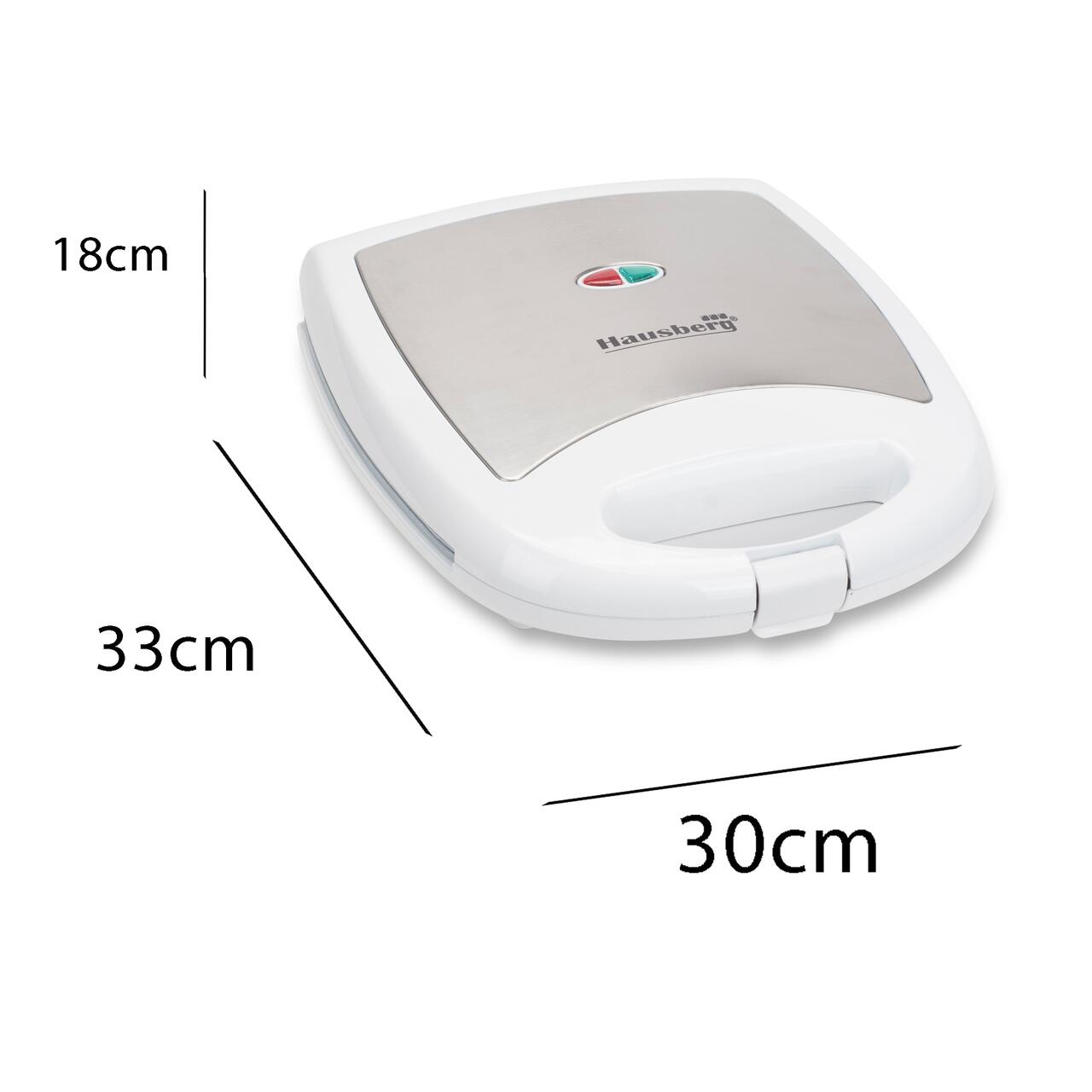 Aparat pentru biscuiti Hausberg HB-3563AB, 1100 W - 1300 W, argintiu/ALB
