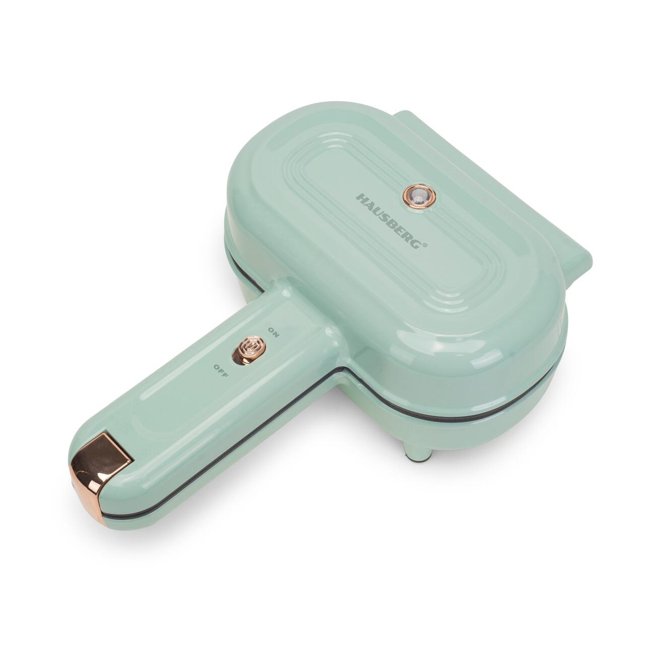 Aparat electric pentru placinta HAUSBERG HB-3564, 550-650W, Placa de incalzire cu doua laturi, Termostat, Adancime 13cm, Bachelita