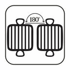 Aparat electric pentru pizza si grill HAUSBERG HB-3565, 1400-1700W, Placa deincalzire cu doua laturi, Termostat, Bachelina