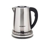 Aparat digital preparare ceai HAUSBERG HB-3640IN, 1500W, cana 1.7L, ceainic 1L, panou din otel inoxidabil cu afisaj digital, termostat, Inox