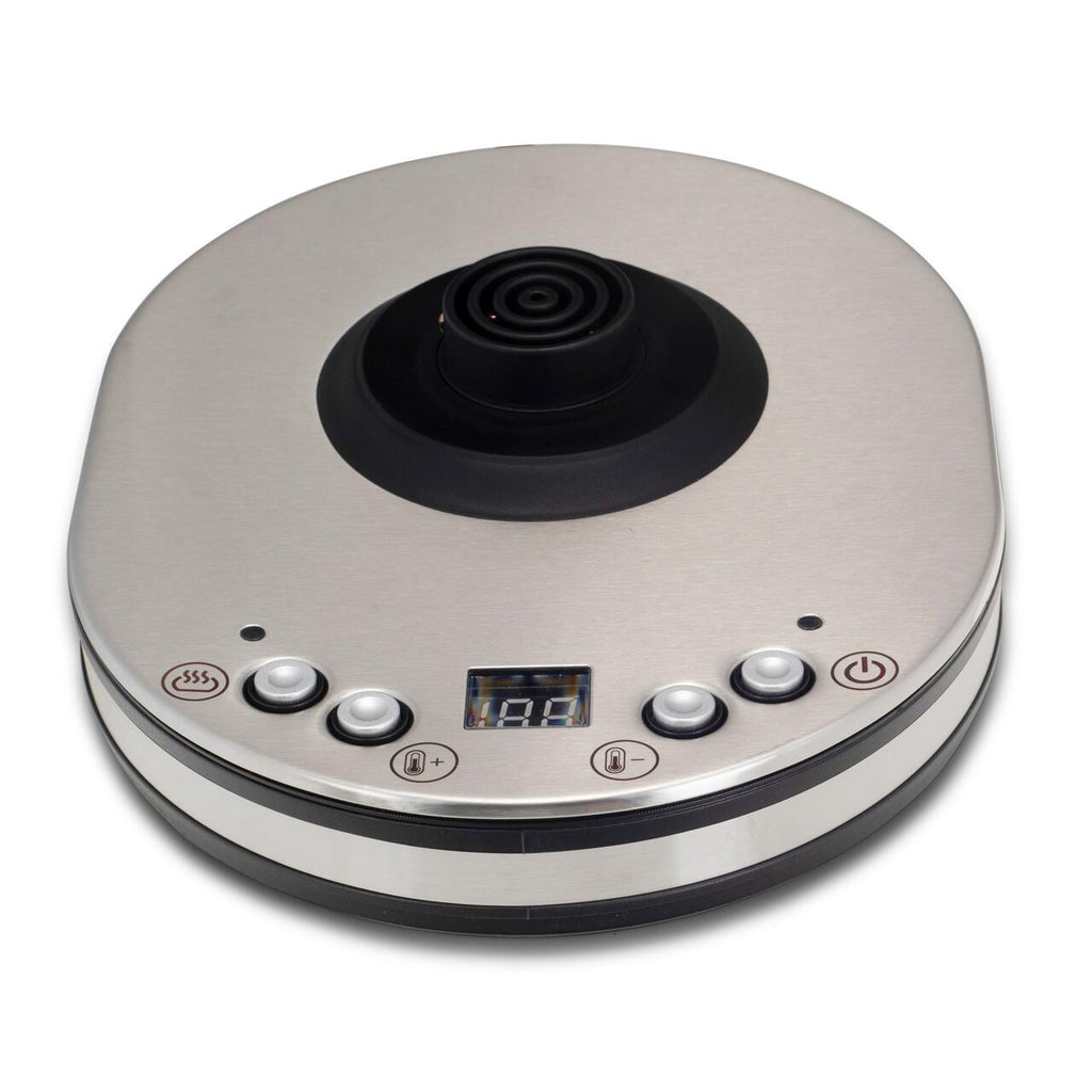Aparat digital preparare ceai HAUSBERG HB-3640IN, 1500W, cana 1.7L, ceainic 1L, panou din otel inoxidabil cu afisaj digital, termostat, Inox